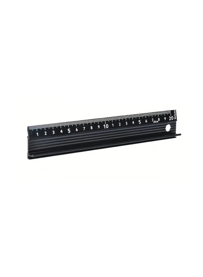 Industrial Grade Aluminum Ruler Set 3 Sizes 7.87inch Precision Measuring Tool - Image 1