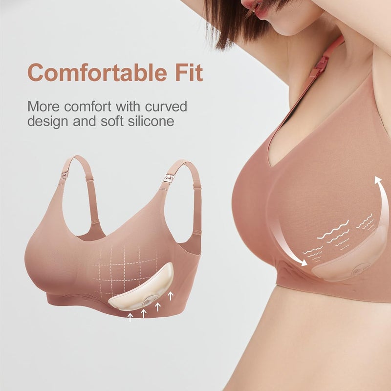 NCVI مدلك الرضاعة NCVI الدافئ 2 في 1 مدلك الثدي للرضاعة 2 عبوة حرارة اهتزاز لانسداد القنوات احتقان تحسين تدفق الحليب الضخ والرضاعة الأساسية - Image 5