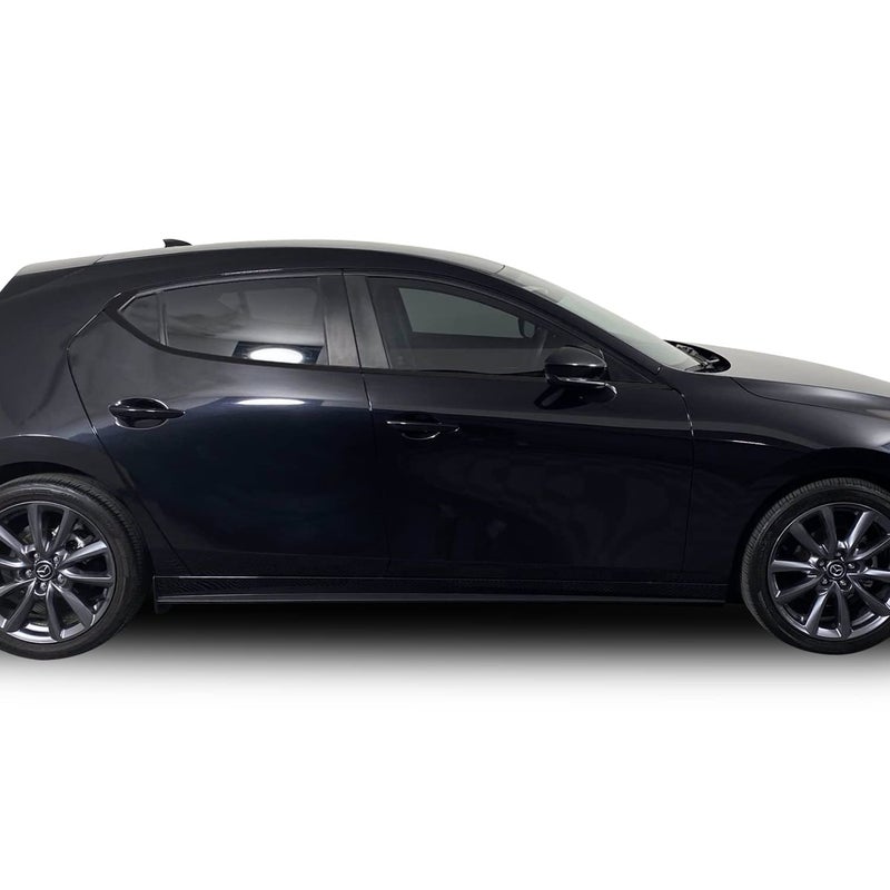 GOMU Window Chrome Delete Blackout Precut Vinyl Wrap Overlay Kit Compatible with and Fits Mazda 3 Hatchback 20192021  Matte Black
