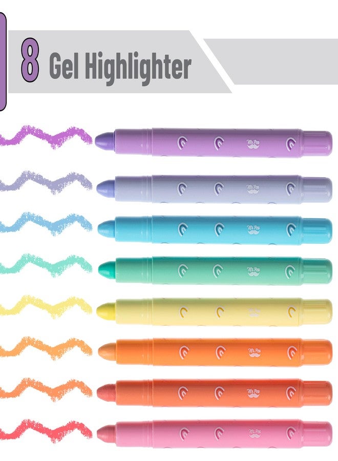 Mr. Pen- Gel Highlighters, 8 Pack Assorted Colors, Cute Bible Highlighters No Bleed - Image 2