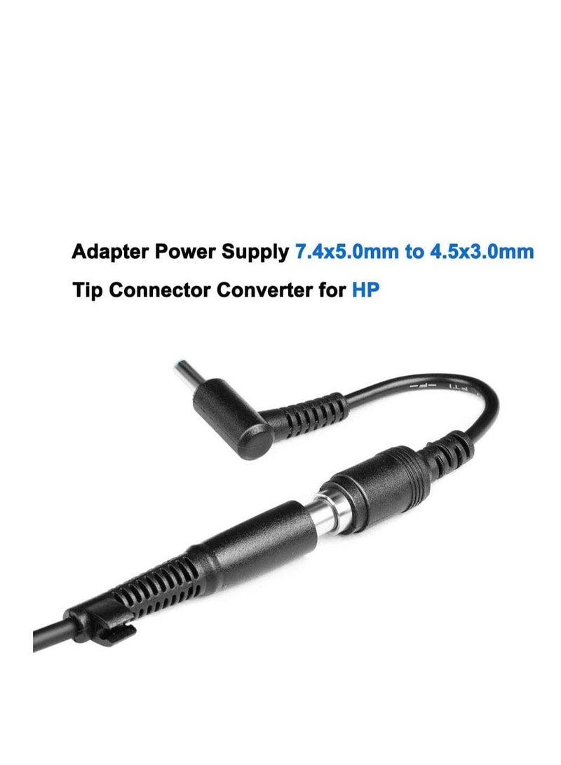 إن تك NTECH 2-Pack Connector for HP Charger / Adaptor Tip (7.4x5.0mm to 4.5x3.0mm) Tip Converter HP Stream Specter / Pavilion / Envy / Elite-book / Split / Chromebook Power Cord - أسود - Image 4