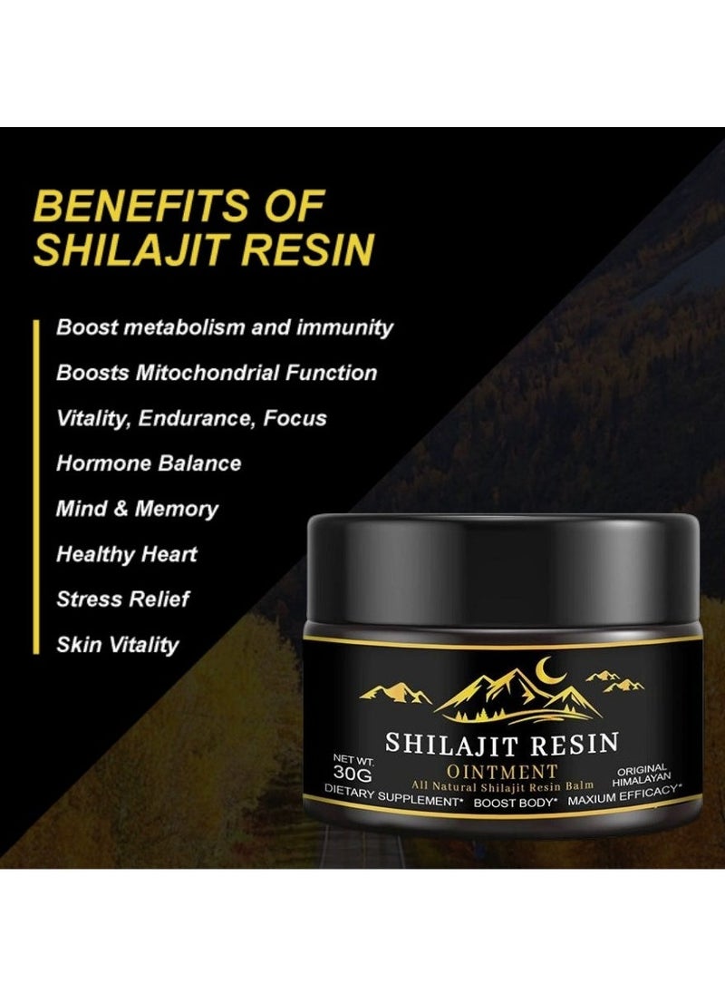 BIYODE - Shilajit Pure Himalayan Organic Shilajit Resin - Himalayan Shilajit Supplement- Maximum Potency and Pure Shilajit for Men Gold Grade Natural Shilajit with 85+ Trace Minerals and Fulvic Acid - 30g - Image 1