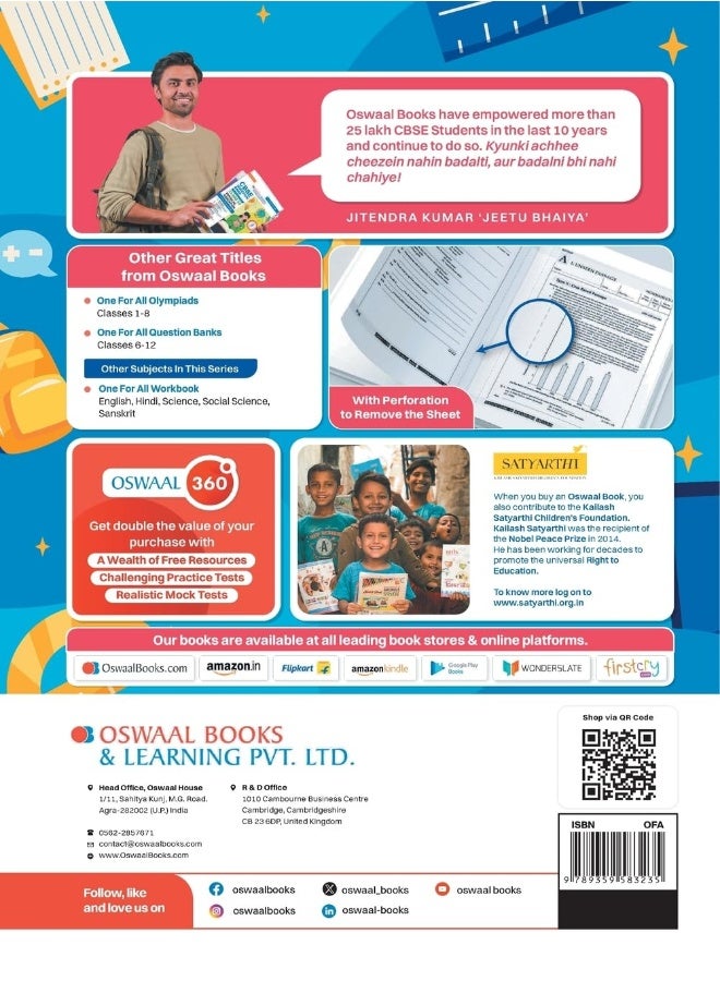 Oswaal NCERT & CBSE One For All Workbook | Mathematics | Class 6 | Updated As Per NCF | MCQ's | VSA | SA | LA | For Latest Exam - Image 2