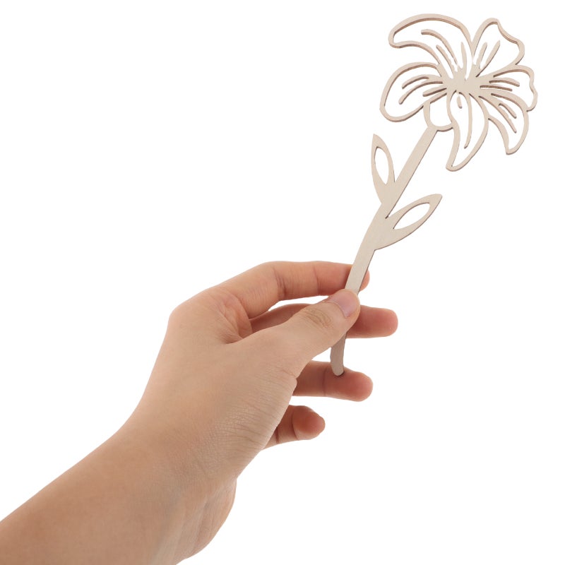 Wooden Wildflower Decor for Decoration 16Pcs DIY Rustic Floral Cutouts Set - Image 4