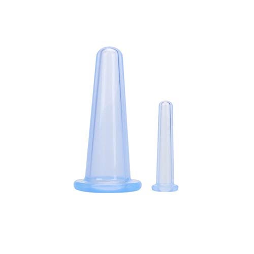 ACS Facial Cupping Set Silicone Suction Massage Cups Acupuncute Manual Therapy Face Massger, Transparent, Set of 2 - Image 4