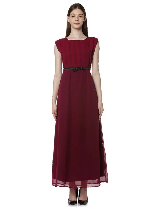Mish Box Pleated A-Line Maxi Dress by Styli