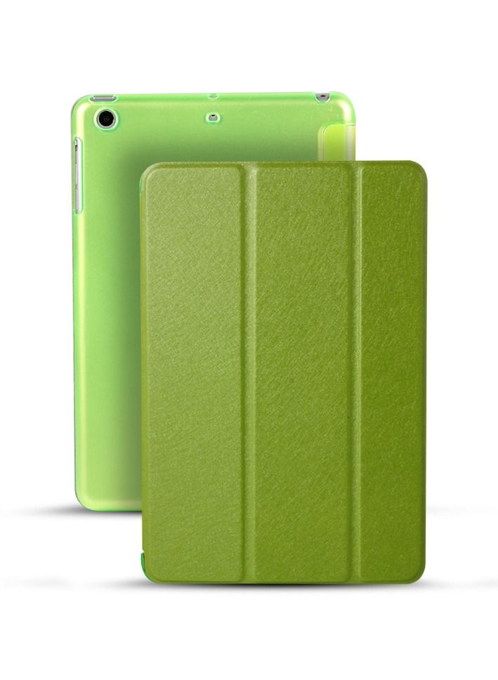 Loquat Three Fold Smart Protective Case For Green iPad