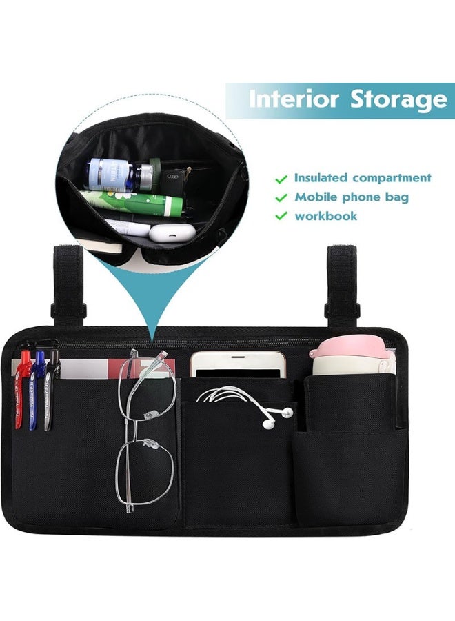 حقيبة تخزين جانبية للكرسي المتحرك وحقيبة تخزين للمشاة ذات سعة كبيرة ومتعددة المستويات - Image 5