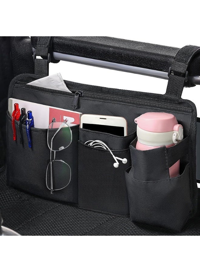 حقيبة تخزين جانبية للكرسي المتحرك وحقيبة تخزين للمشاة ذات سعة كبيرة ومتعددة المستويات - Image 1