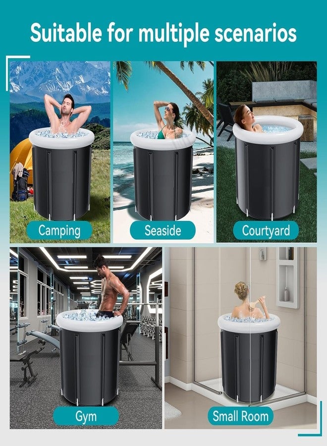 Calyrex حوض استحمام كاليريكس الجليدي للرياضيين - حوض غطس بارد محمول مع غطاء للاستشفاء والعلاج بالماء البارد، حوض غطس بارد قابل للنفخ للاستخدام الداخلي والخارجي - Image 5