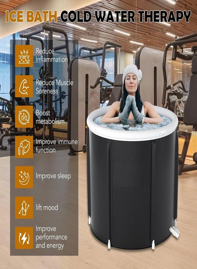 Calyrex حوض استحمام كاليريكس الجليدي للرياضيين - حوض غطس بارد محمول مع غطاء للاستشفاء والعلاج بالماء البارد، حوض غطس بارد قابل للنفخ للاستخدام الداخلي والخارجي - Image 4
