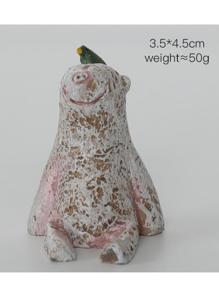 Y&D Looking Up At The Starry Sky Small Animal Ornaments Mini Animal Ornaments Home Decorations-Little Bear Bird