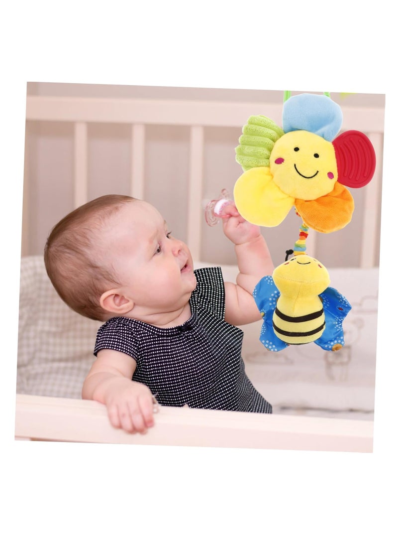 Generic - New Baby Pull Rope Toy Pull Shock Cute Flower Pendant Wind Chime Lathe Hanging Early Education Toy (Bee) - Image 1