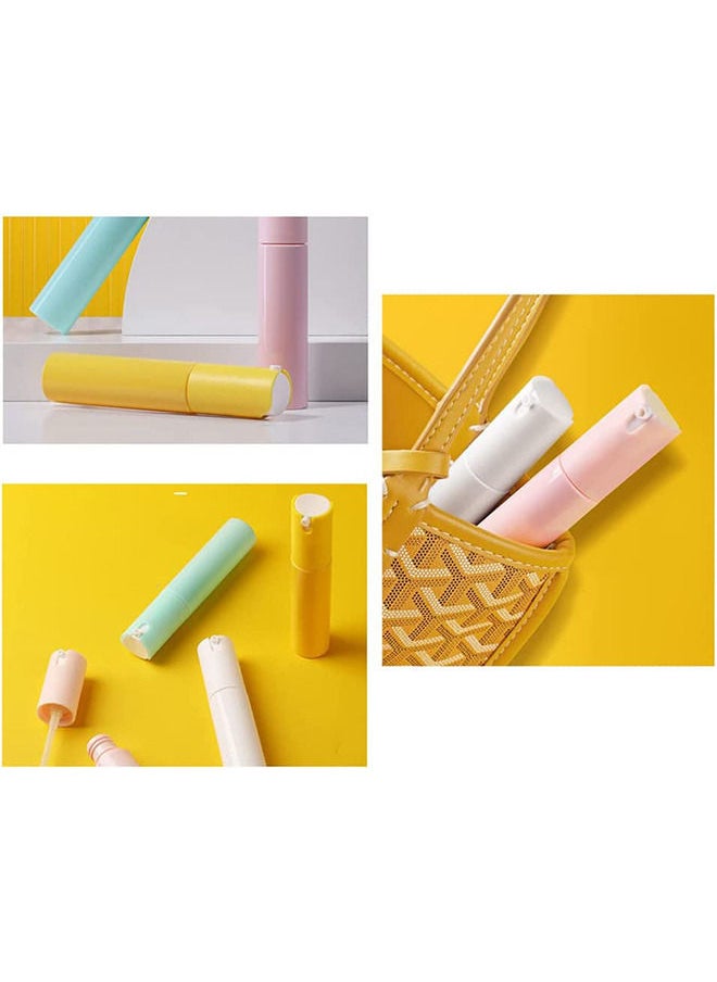 Depend 4PCS Travel Perfume Atomizer Refillable, Mini Cologne Spray Bottle Empty, Small Aftershave Portable Sprayer for Liquid Dispenser 30ml (Four Colors, White Yellow Pink Green)  - Image 5