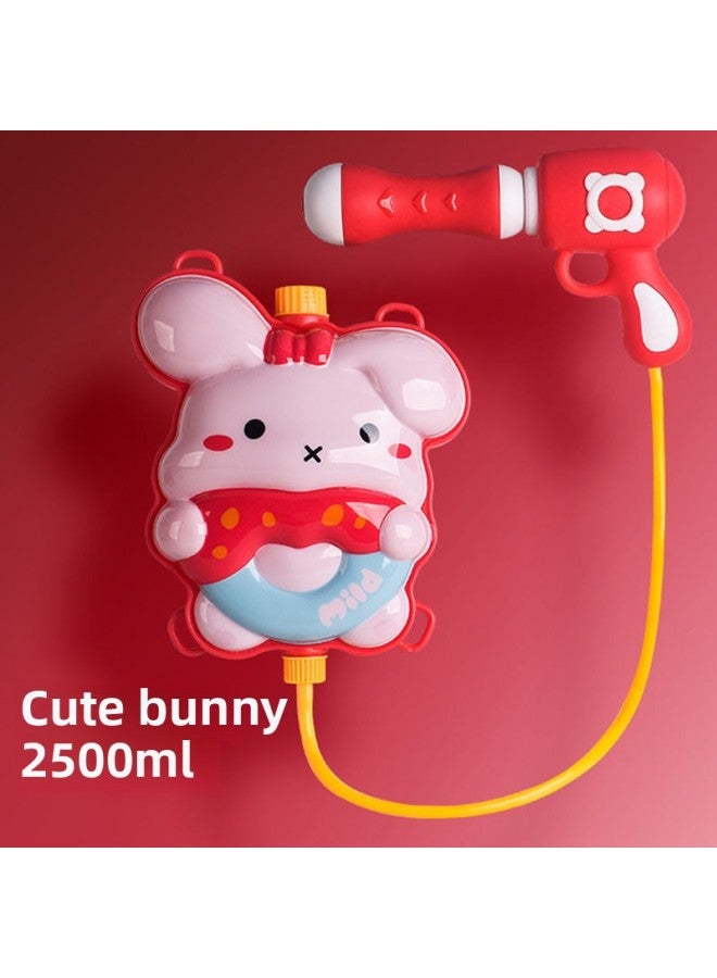 Children's Fishing Toy Kindergarten-Summer Large Capacity Backpack Strong Range Long Leak-proof Pull-out Water Gun-Color:Sweetheart Princess 【2500ml + Free Strap】-Specifications:【multiple Leak-proof - Image 1