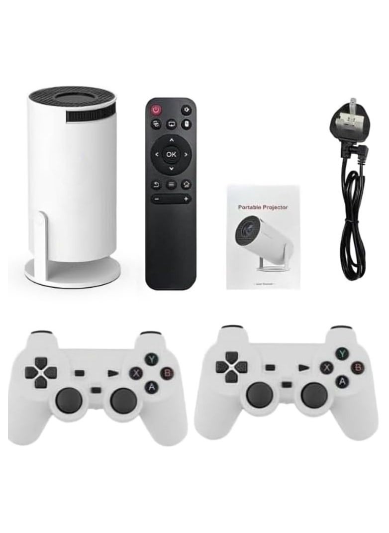 Shopit - Game Projector 2 in 1 Professional Chip, Portable Projector With Wireless Controller Gamepad, 5G WiFi BT 5.0 Support 130-inch screen 180° Rotation Hi-Fi Speaker - Image 1
