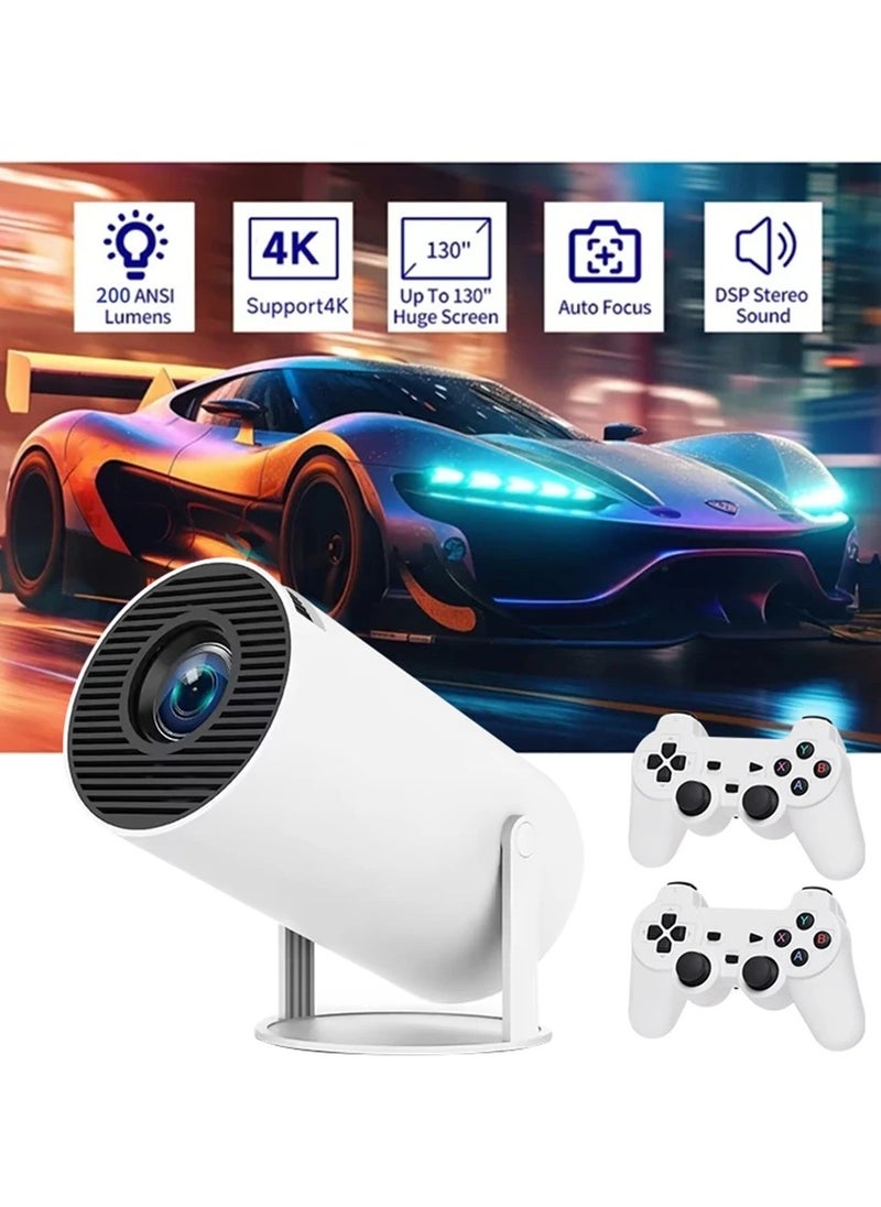 Shopit - Game Projector 2 in 1 Professional Chip, Portable Projector With Wireless Controller Gamepad, 5G WiFi BT 5.0 Support 130-inch screen 180° Rotation Hi-Fi Speaker - Image 1