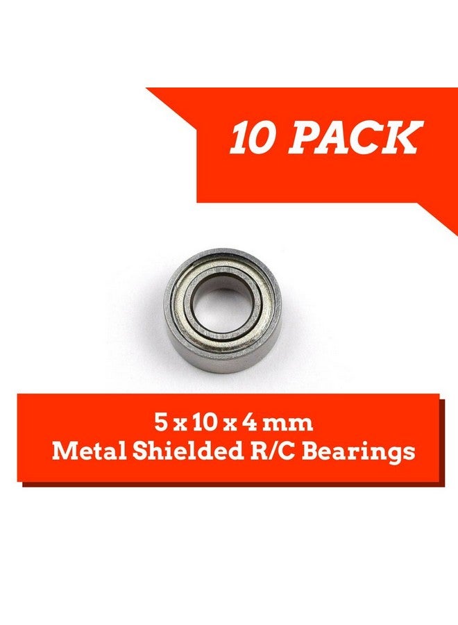 Apex RC Products 10 Pack 5x10x4mm Metal Shielded Ball Bearings MR105ZZ - Apex RC Products #1920M  - Image 2