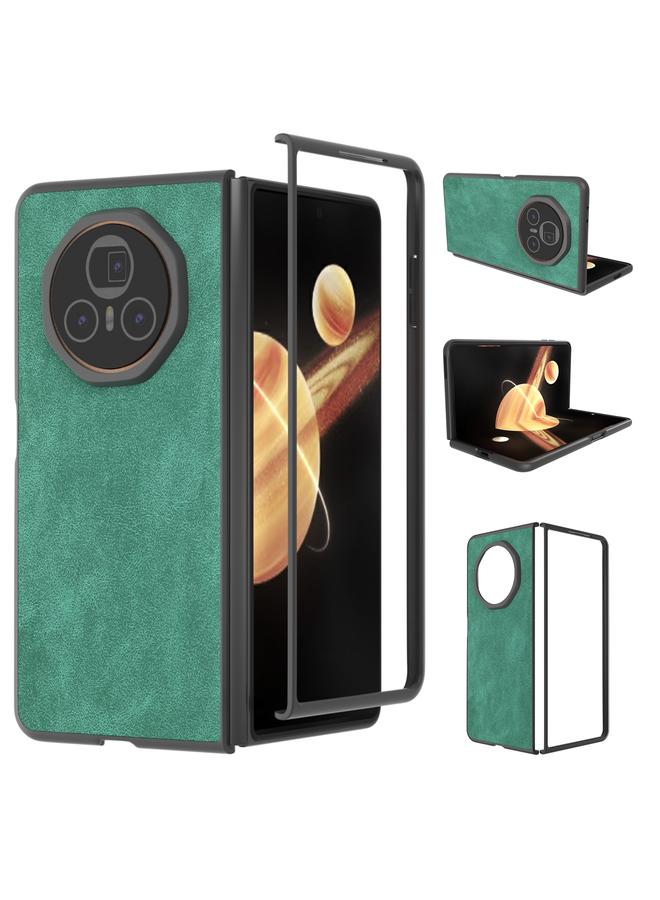 اس-توب جراب لهاتف Honor Magic V3 مصنوع من جلد البولي يوريثان وحافة سوداء - Image 1