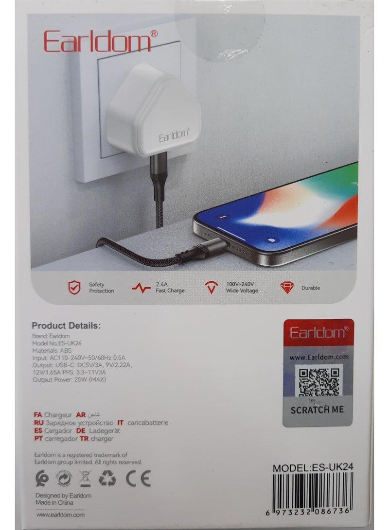 Earldom UK PD FAST CHARGER 25W - Image 2