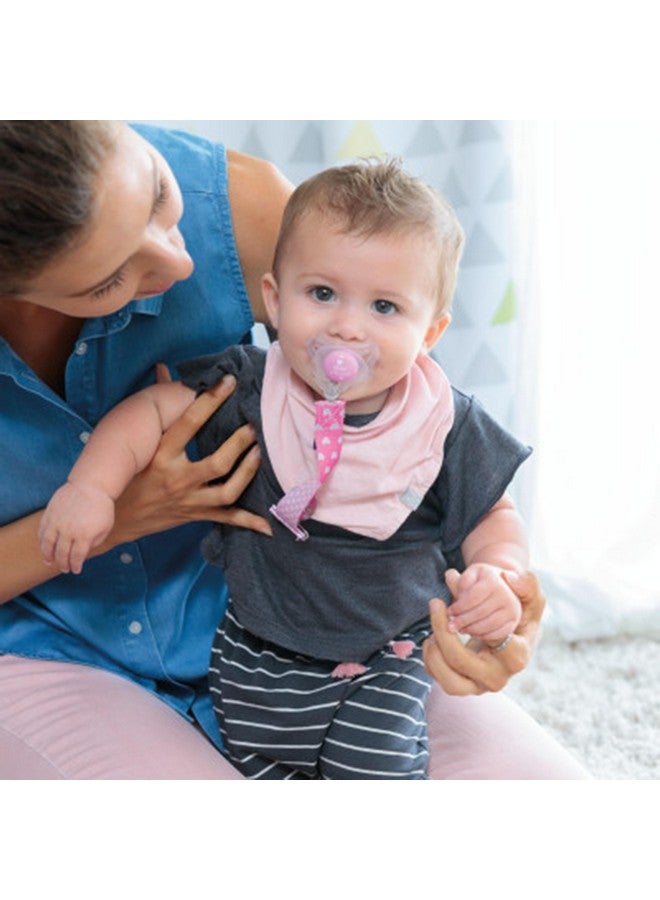 Chicco Chicco Two-in-One Pacifier Clip with Loop and Ring Attachments | Loop for Teethers and Small Toys | Ring Included for Knob-Style Pacifiers | Secure Clasp is Gentle on Clothing | Pink  - Image 3