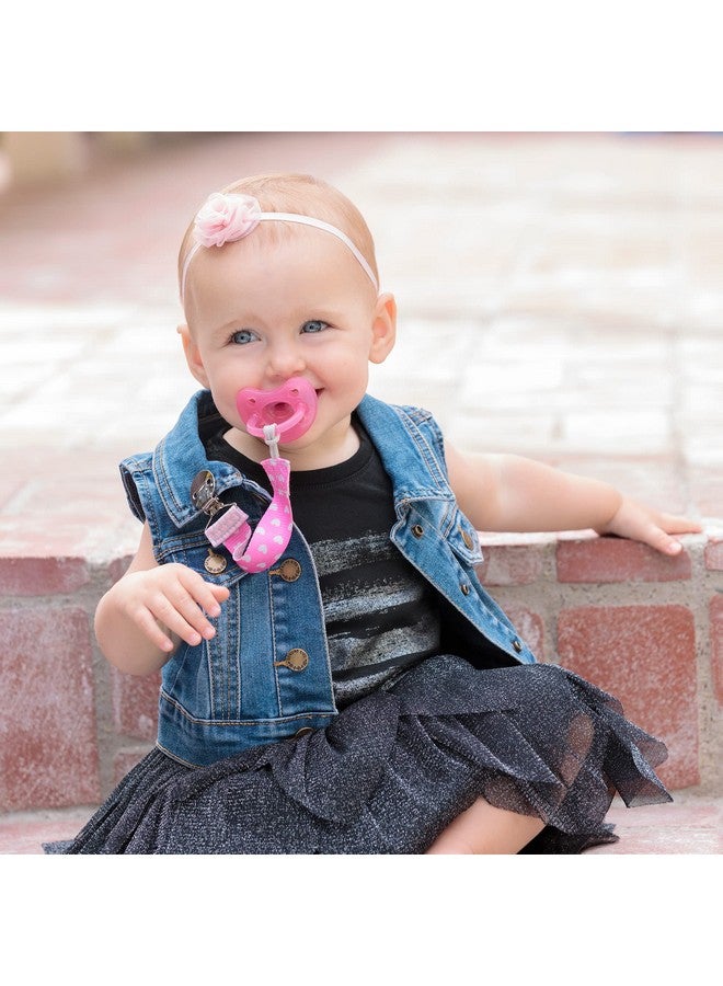 Chicco Chicco Two-in-One Pacifier Clip with Loop and Ring Attachments | Loop for Teethers and Small Toys | Ring Included for Knob-Style Pacifiers | Secure Clasp is Gentle on Clothing | Pink  - Image 2