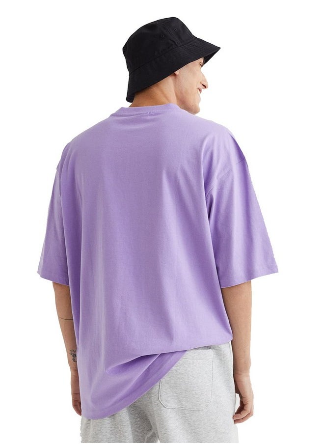 LEOTUDE - LEOTUDE Men's Oversized Half Sleeve Round Neck Dragon Printed T-Shirt (FS49_DRAGN_PRPL_P_Purple_S) - Image 1
