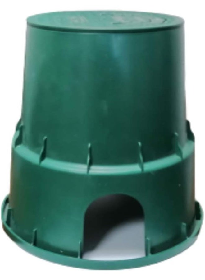 Royal Apex Irrigation Control Solenoid Valve Boxes Green Uv Treated To Protect From Decoloring Cracking And Stronger Load Strength With Twist Lock Cover Made In Eu Round Small - Image 1