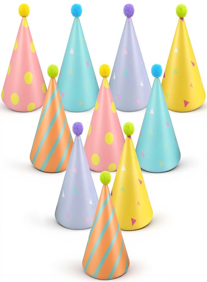 Bruislard Party Hats for Stuffed Animals, 10 Pcs Colorful Stuffed Animal Party Hats Lovely Paper Cone Mini Birthday Hat for Animals Stuff Pets Birthday Accessories Decoration Supplies - Image 1