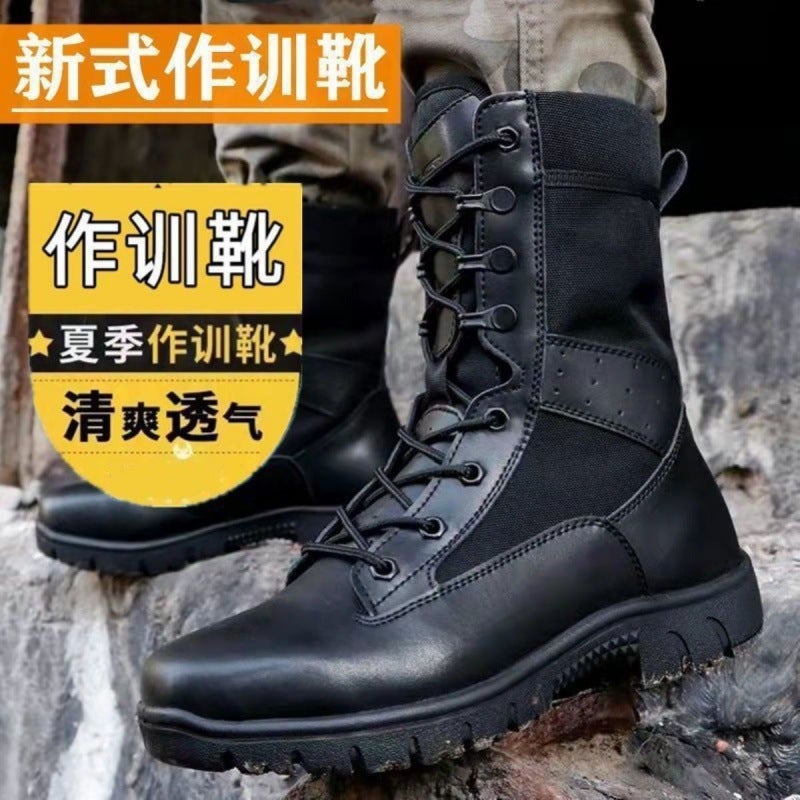 017 Combat Training Boots Summer Outdoor Breathable Physical Training Boots For Men And Women Mesh Wear-Resistant Military Training Outdoor Hiking Boots For Men - Image 5