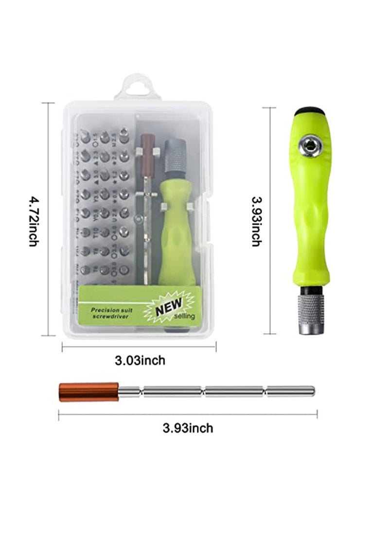 KASTWAVE - KASTWAVE Screwdriver Set, 32 in 1 Precision Magnetic Screwdriver Accessory Kit with Adjustable Pole & Anti-Slip Handle, Work Repair Tool for Household Appliances, Crafts & DIY Projects (Green) - Image 1