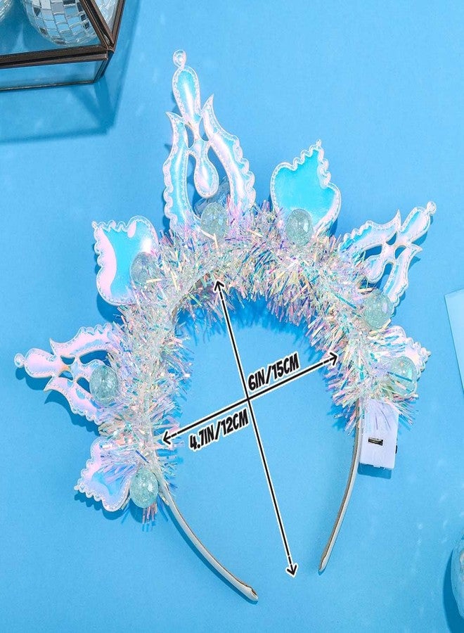 Urieo Ball Light Up Headband Led Colorful Headpiece Glow Party Crown Christmas Hair Accessories for Women - Image 2