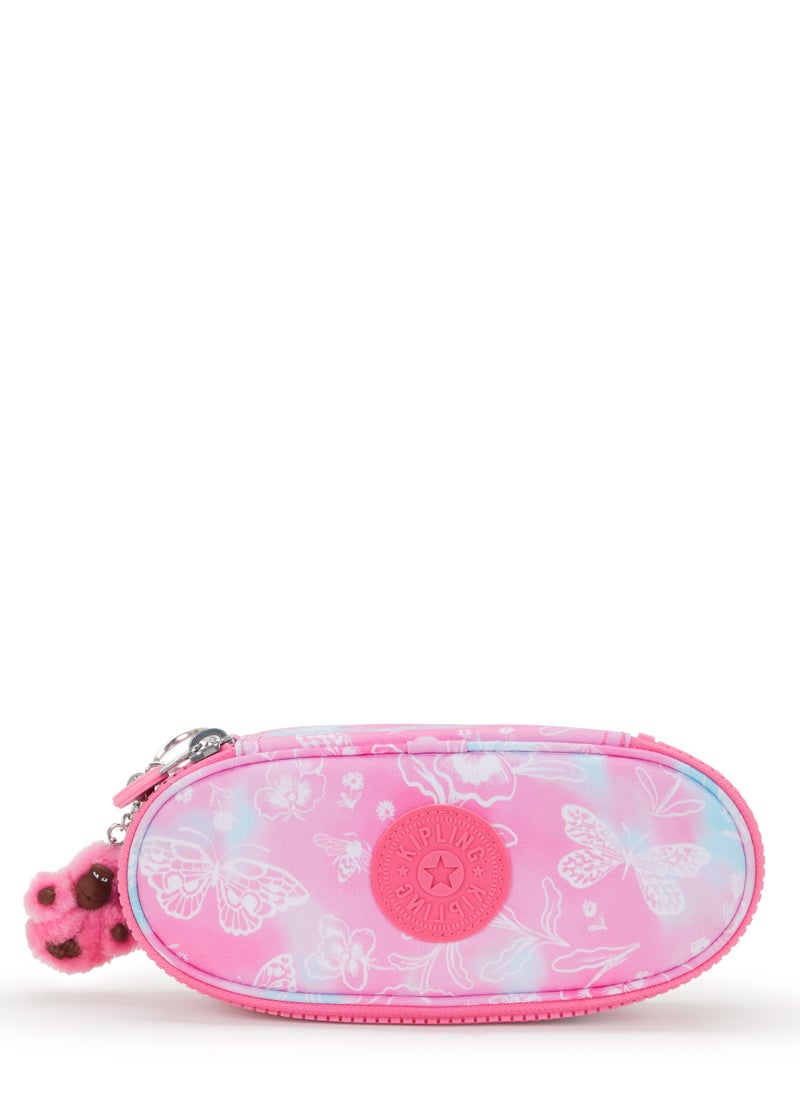 kipling Duobox Printed Medium Zipped Kids School Pen Case Garden Clouds  - Image 1