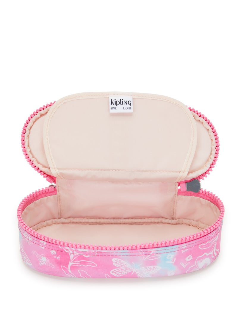 kipling Duobox Printed Medium Zipped Kids School Pen Case Garden Clouds  - Image 4