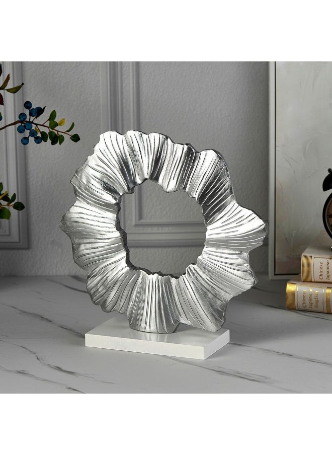 DANUBE HOME Danube Home Norwich Void Circle Home Decor - 35X10X35.5Cm Silver Resin & Mdf Figurine Trendy Decorative Accent Decor Collection Easy Maintenance Tabletop Display Decorative Home Accessories  - Image 1