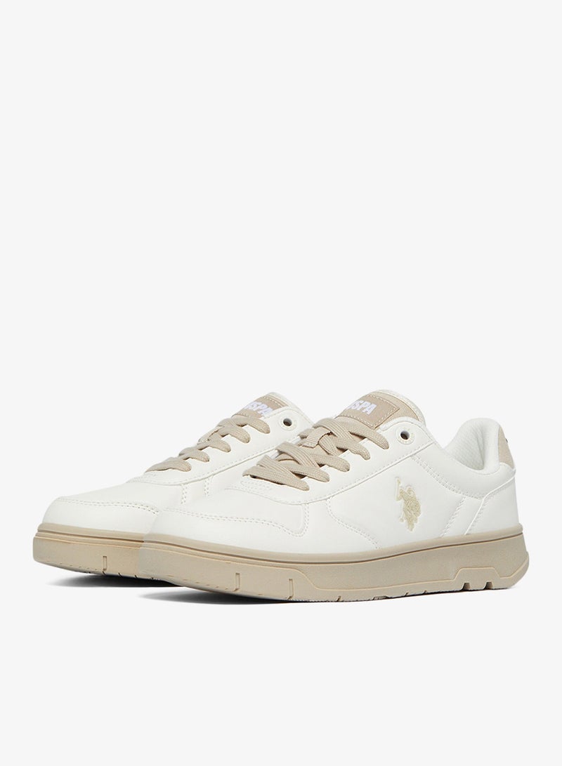 U.S. Polo Assn. Women's Beige Low-Top Sneakers - Lightweight, Comfortable Casual Shoes - Image 2