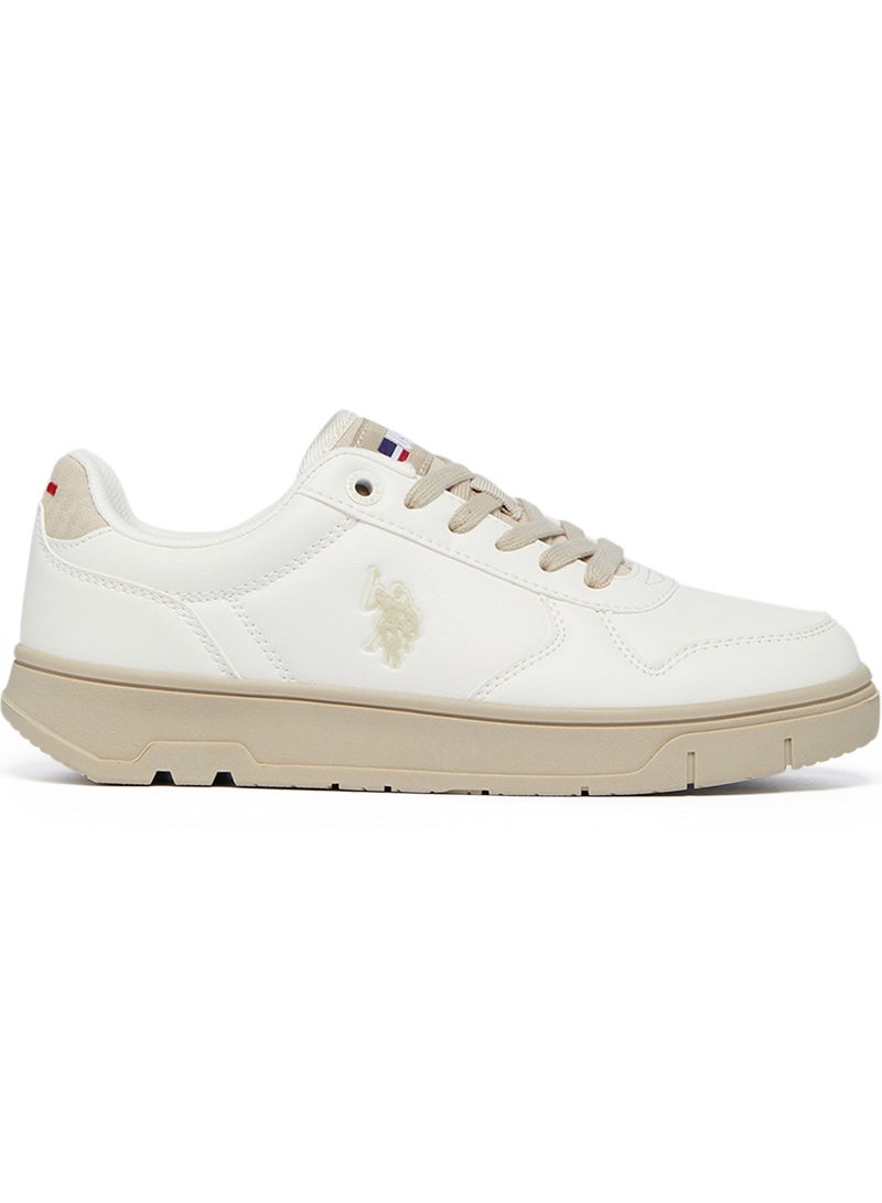 U.S. Polo Assn. Women's Beige Low-Top Sneakers - Lightweight, Comfortable Casual Shoes  - Image 1