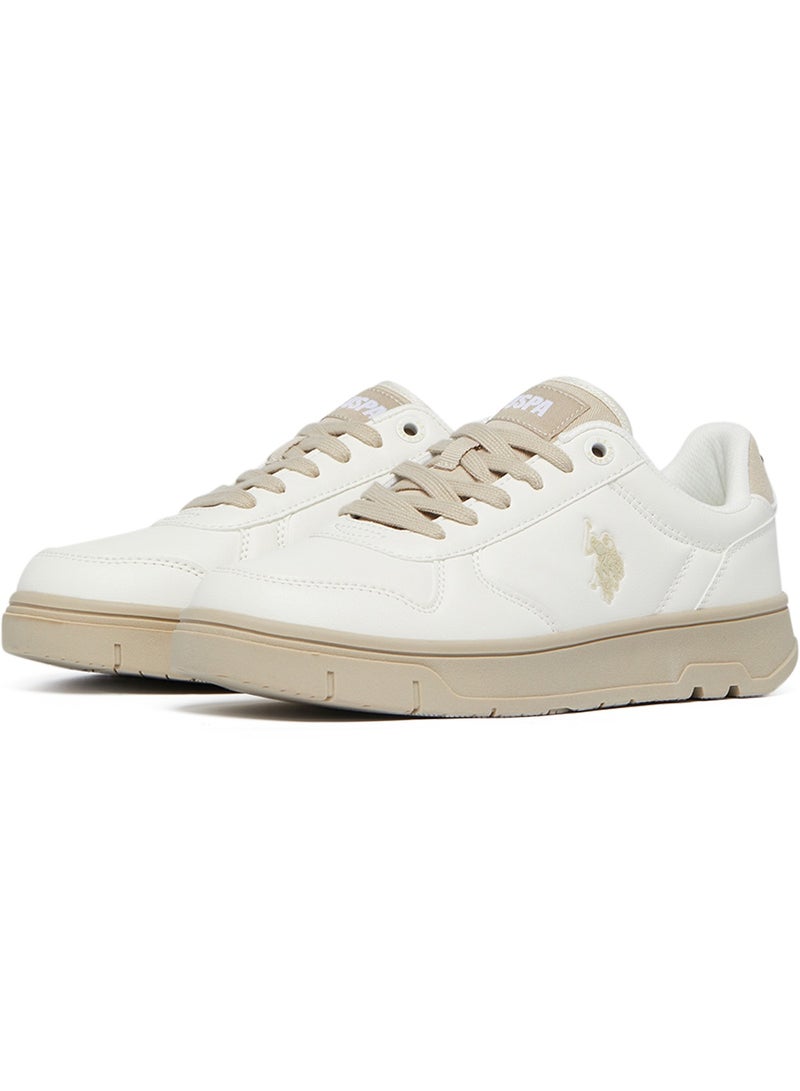 U.S. Polo Assn. Women's Beige Low-Top Sneakers - Lightweight, Comfortable Casual Shoes  - Image 2