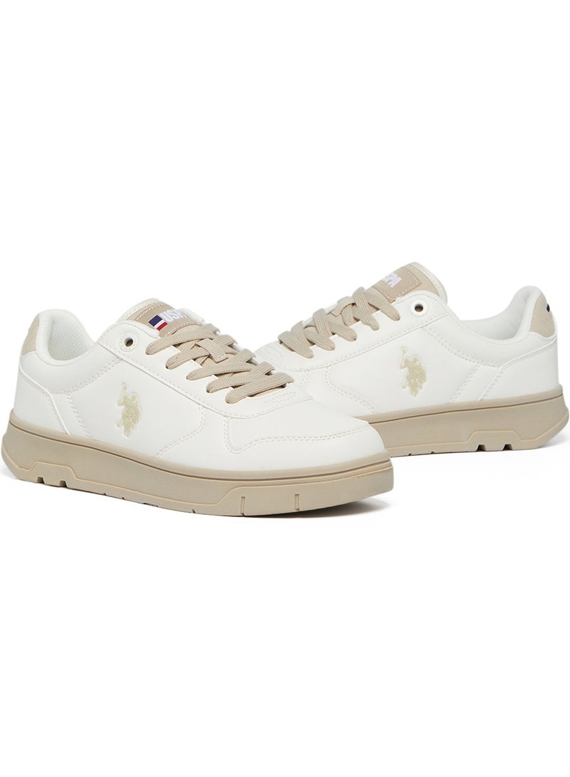 U.S. Polo Assn. Women's Beige Low-Top Sneakers - Lightweight, Comfortable Casual Shoes  - Image 3