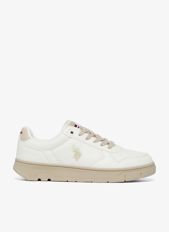 U.S. Polo Assn. Women's Beige Low-Top Sneakers - Lightweight, Comfortable Casual Shoes - Image 1