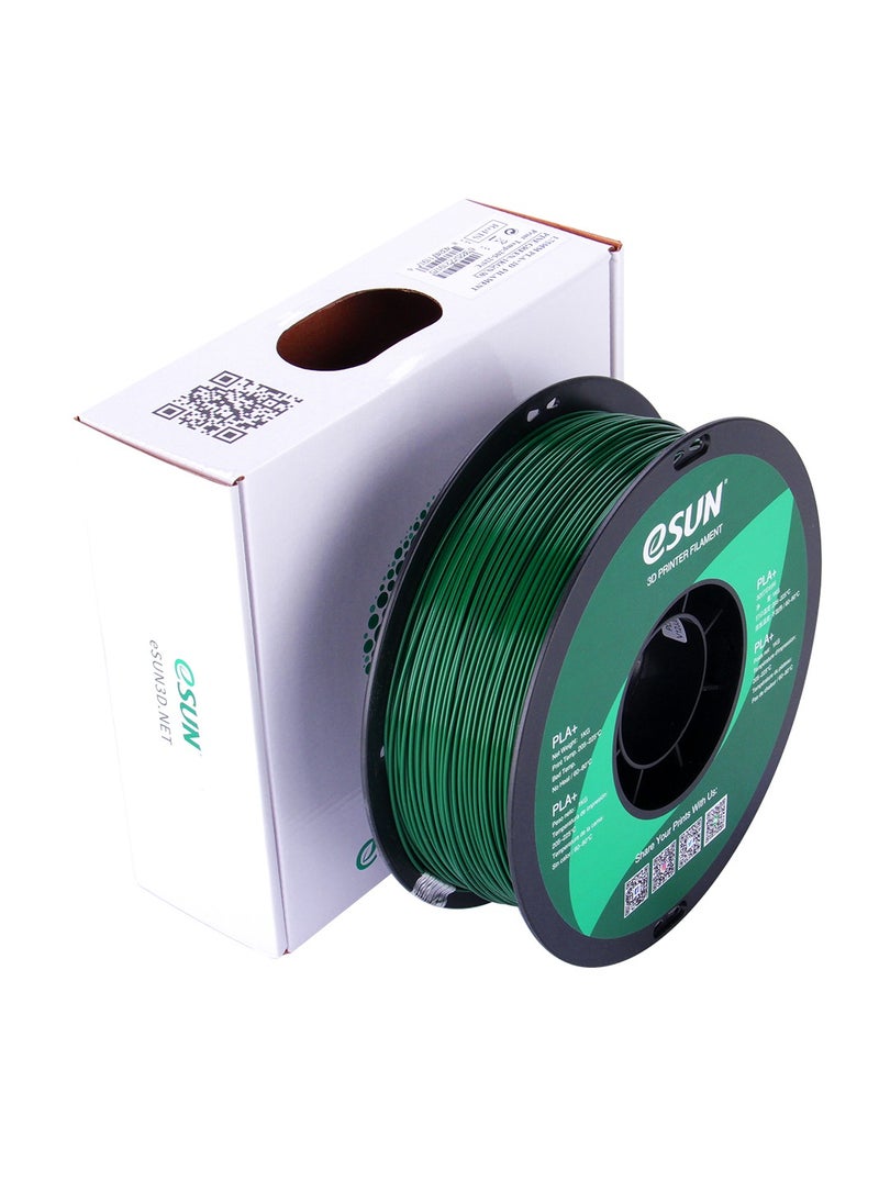 eSUN - Esun 3D Printer Filament PLA+ 1.75 mm Dimensional Accuracy +/- 0.05 mm 1 Kg (2.2 lbs) Spool 3D Printing Material for 3D Printers – Pine Green - Image 1