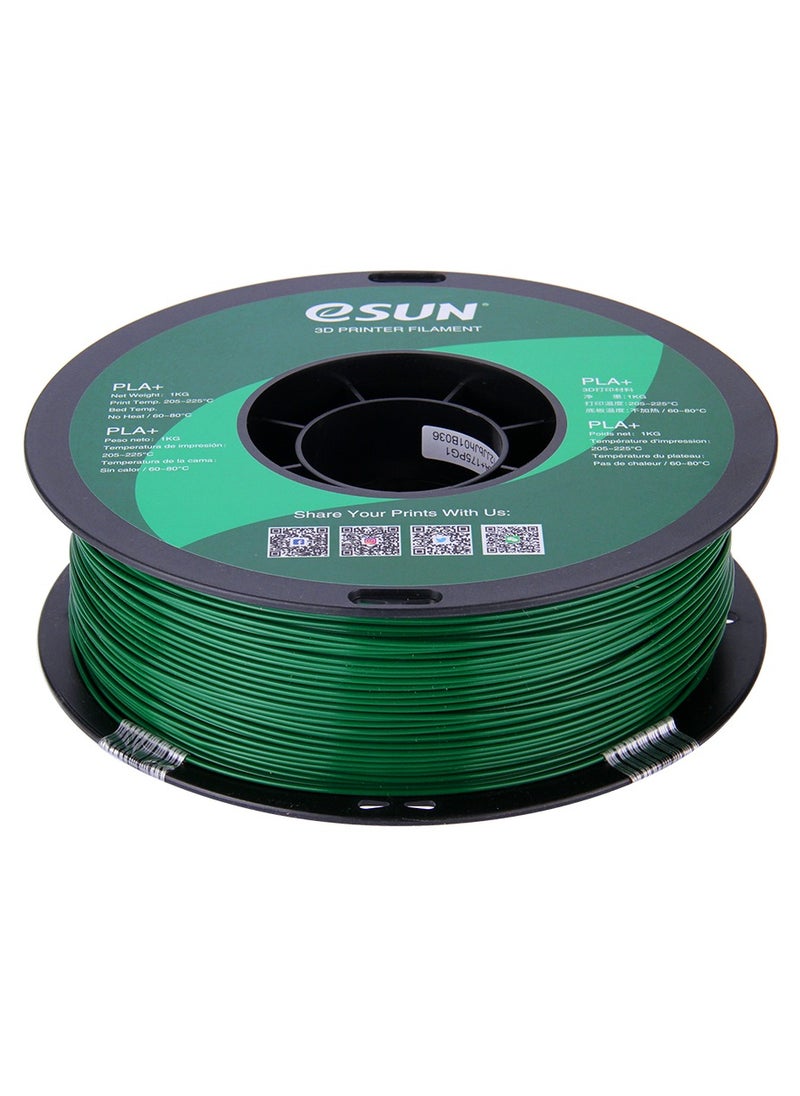 eSUN - Esun 3D Printer Filament PLA+ 1.75 mm Dimensional Accuracy +/- 0.05 mm 1 Kg (2.2 lbs) Spool 3D Printing Material for 3D Printers – Pine Green - Image 1