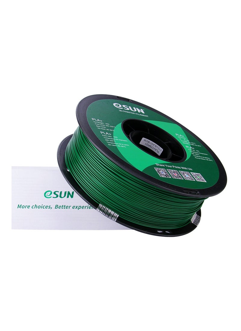 eSUN - Esun 3D Printer Filament PLA+ 1.75 mm Dimensional Accuracy +/- 0.05 mm 1 Kg (2.2 lbs) Spool 3D Printing Material for 3D Printers – Pine Green - Image 1