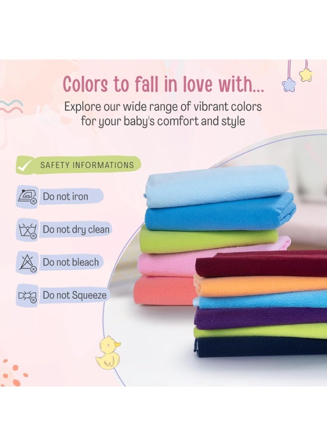 LuvLap Instadry Waterproof Baby Dry Sheet, Medium Size 70x100 cm, Extra Absorbent Quick Dry Sheet for New Born,Toddler, Anti-Piling Fleece for Baby, Bed Protector, Pack of 2, Navy Blue & Marron - Image 4