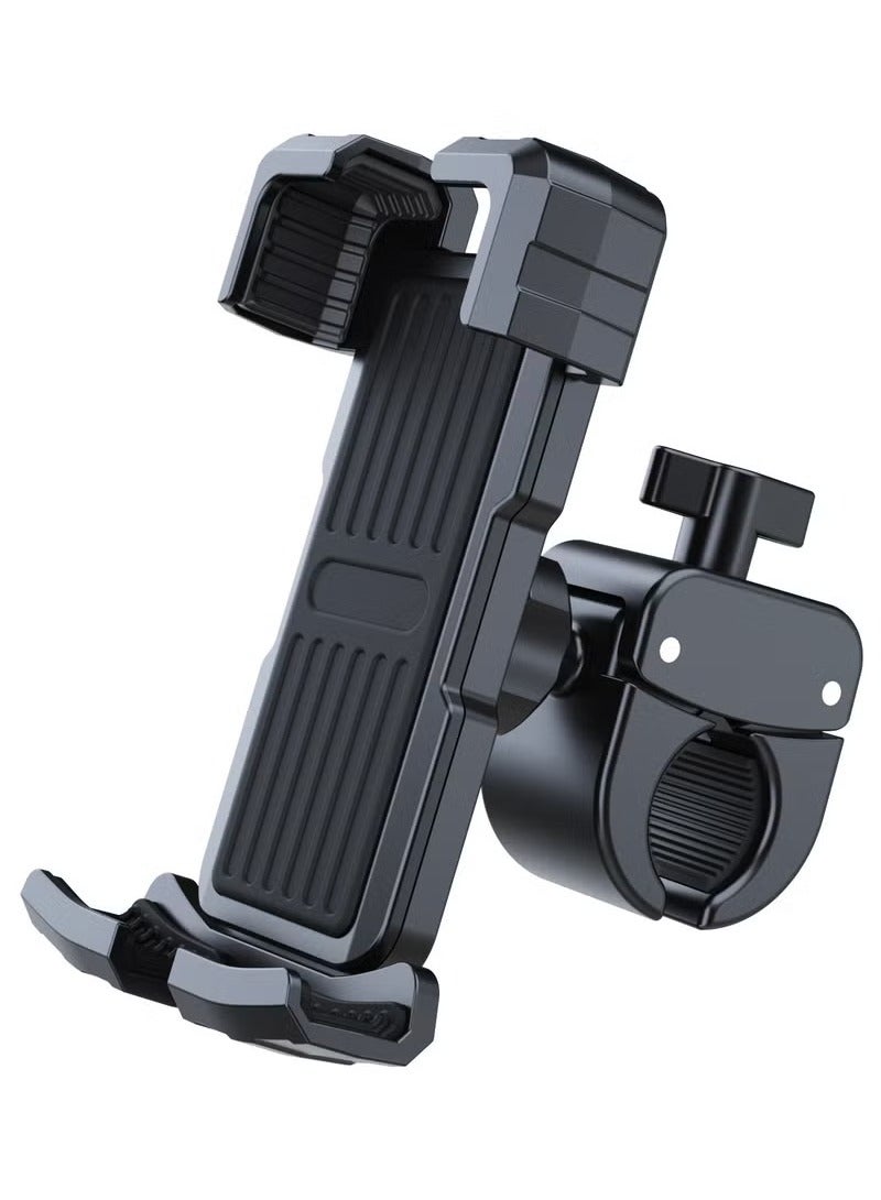 Generic Adjustable Bicycle Motorcycles Mobile Holder For All Phones 2in1 Steady Anti Shake Cellphone Stand Holder  - Image 2