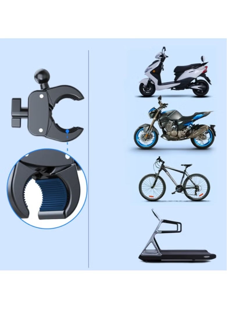 Generic Adjustable Bicycle Motorcycles Mobile Holder For All Phones 2in1 Steady Anti Shake Cellphone Stand Holder  - Image 4