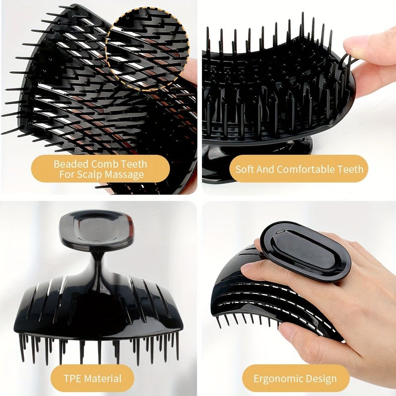White Hair Washing Massage Brush Scalp Cleaning Multifunctional Comb Air Cushion Hair Styling Brush Bath Products - Image 2