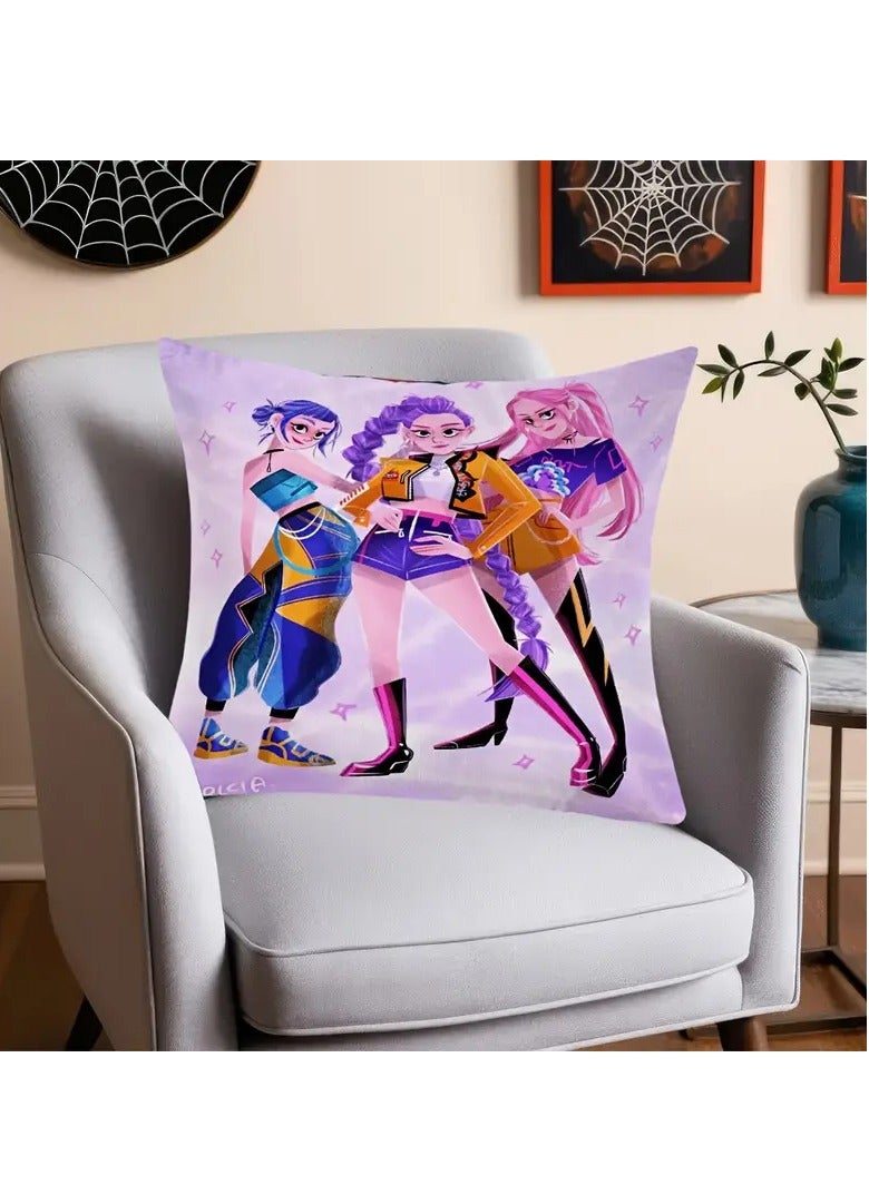 غطاء وسادة مزخرف على طراز أنمي مانجا - Image 1