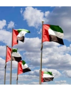 بوكسوودس 5 قطع من أعلام الإمارات العربية المتحدة مقاس 2 × 5 أقدام للاحتفال باليوم الوطني  - Image 2