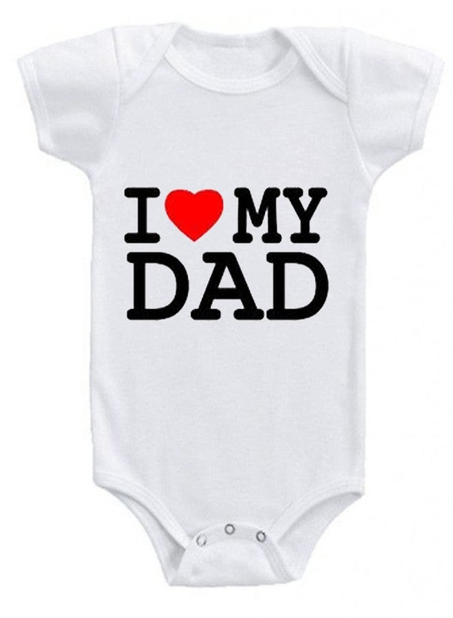 American Apple Printed Romper Dress Baby Sleep Suit for Baby Boys & Baby Girls Super Papa, Super Dad, My Daddy My Hero Theme Gift Rompers (6-9 Months, I Love My Dad)